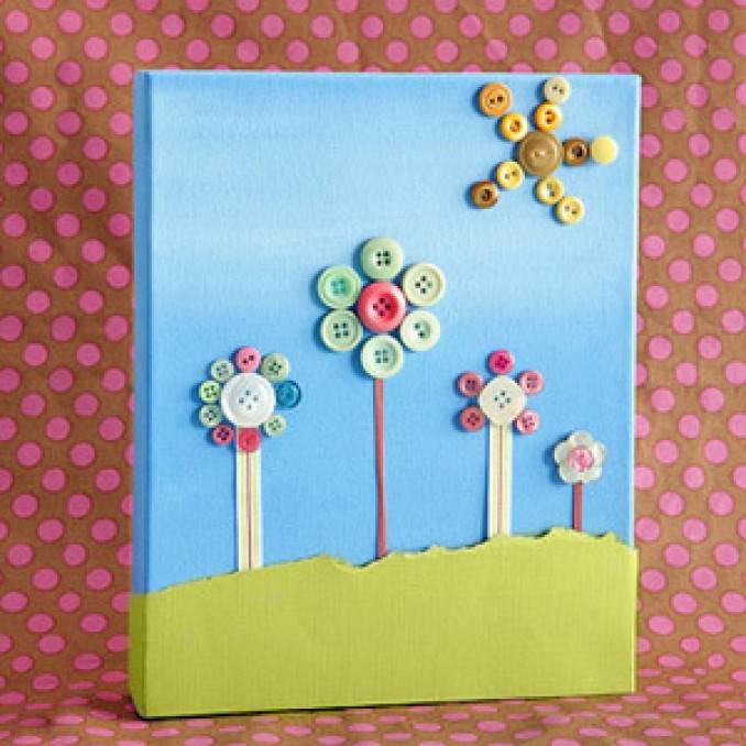 Creative DIY Craft Decorating Ideas Using Colorful Buttons (44)
