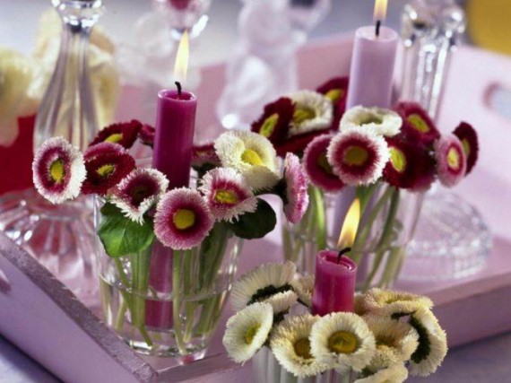 Holiday Romance In Miniature Summer Candle Centerpiece Ideas (20n)