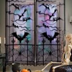 Black Lace Halloween Curtain