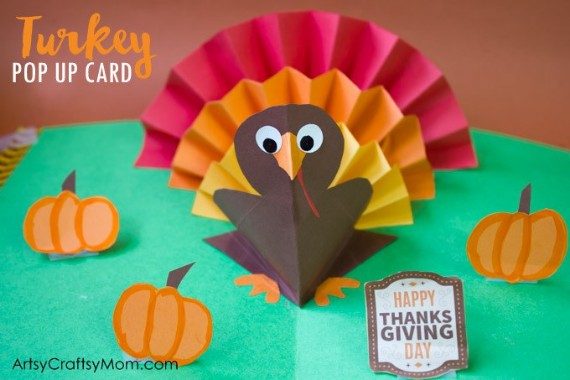Turkey-popup-card-Handmade Thanksgiving cards (1)