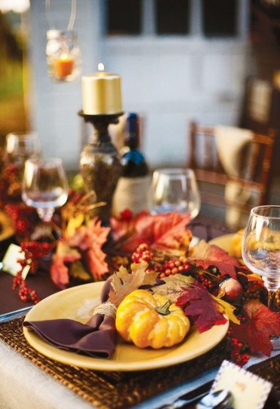 Elegant and Easy Thanksgiving Table Decorations Ideas ‎ (
