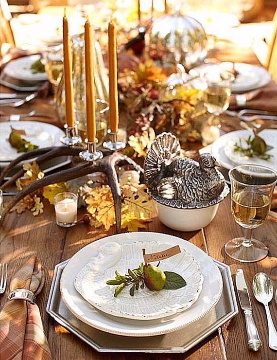 Elegant and Easy Thanksgiving Table Decorations Ideas ‎ ( (14)