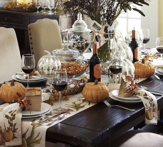 Elegant and Easy Thanksgiving Table Decorations Ideas ‎ ( (2)