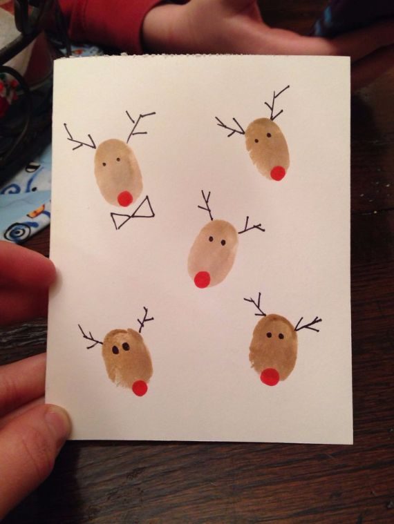 Christmas card easy to make for kids
