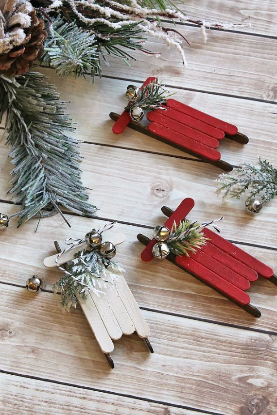 Popsicle-Stick-Sled-Ornaments-