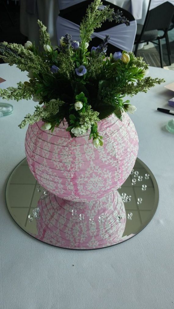 Recycle PAPER LANTERNS to Decorative vase