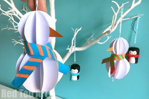 Paper-Snowman-Ornament-DIY-