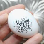 Decorating eggs with iron-on stickers (1)