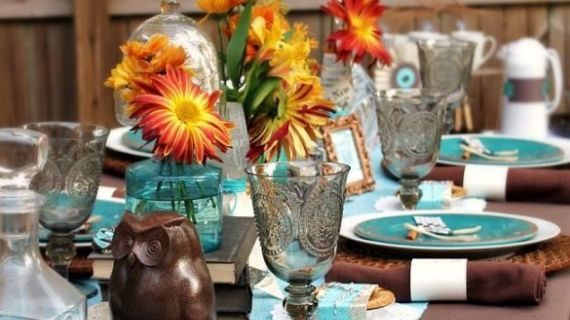 fall-table-settings-incredible-eclectic-setting-ideas-