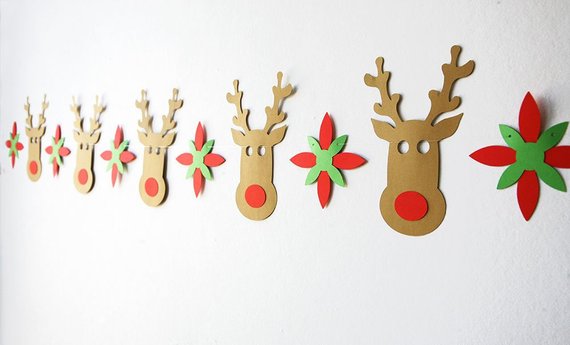 Christmas Decorations, Reindeer Garland