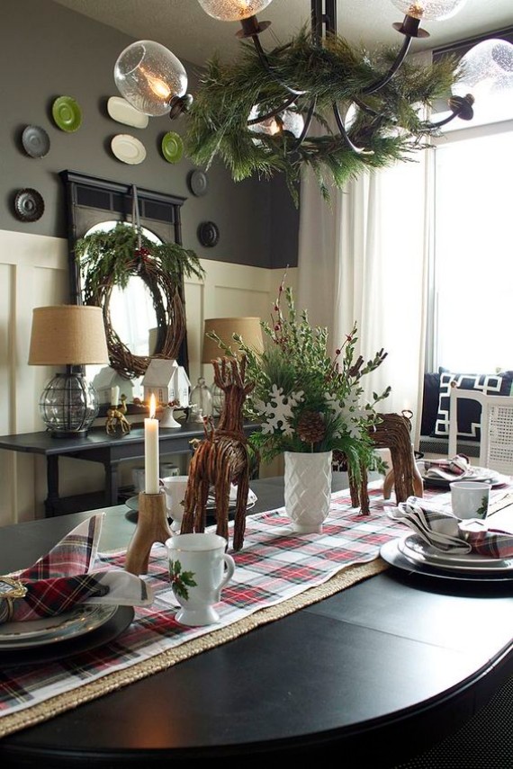 Christmas  dining rooms arrangements