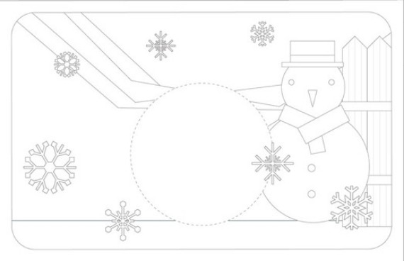 A color-in table Printable Christmas 