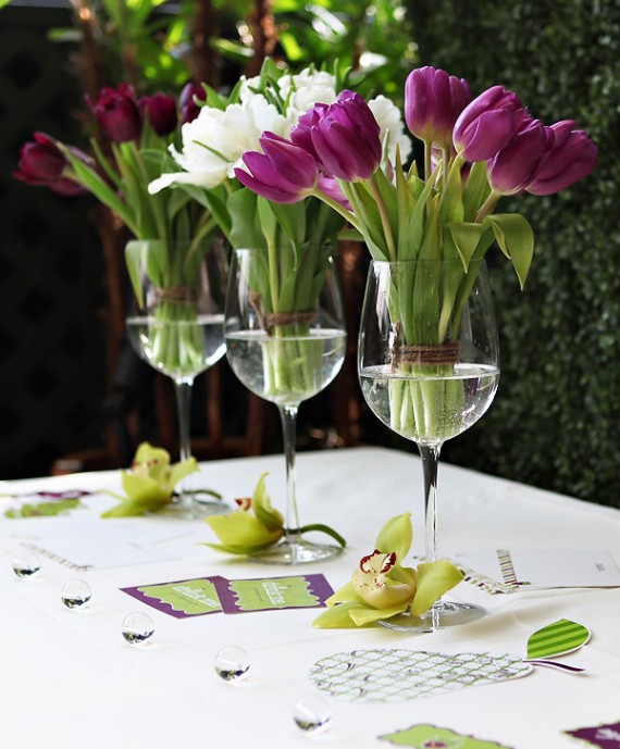 Flowers and flower arrangements for Romantic table settings for Valentine’s Day