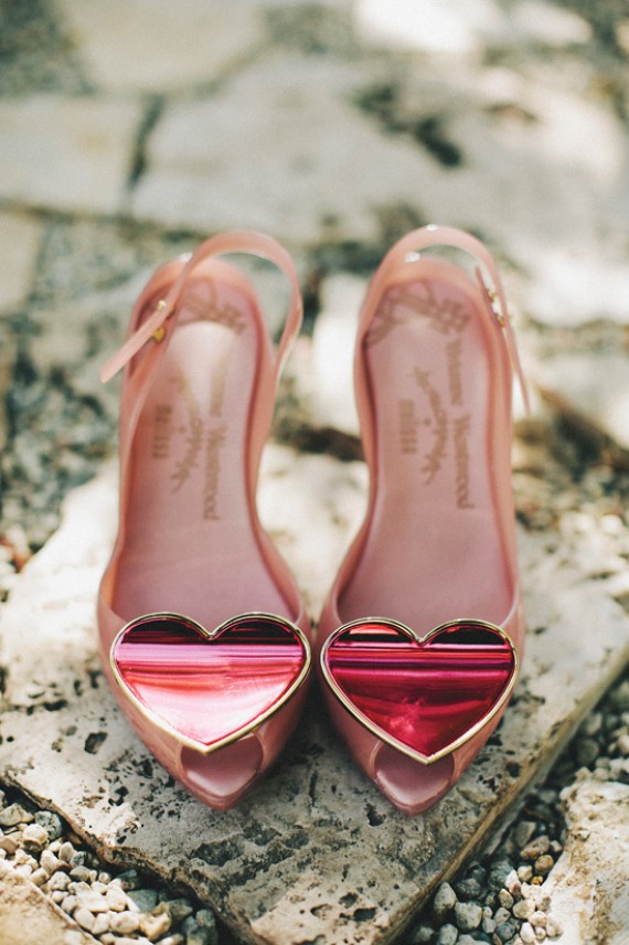 jeweled heels for valentine weddings 