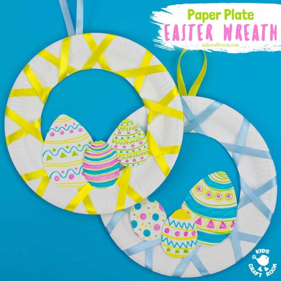 Easy-Paper-Plate-Easter-Wreath 