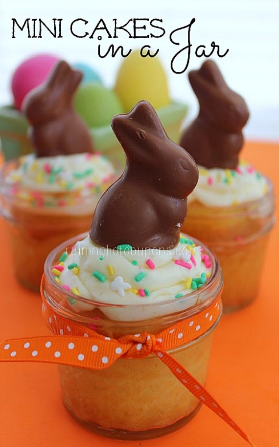 Easter Mini Cakes in a Jar