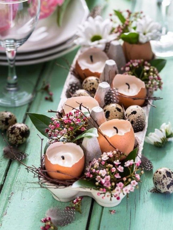 Eggshells and Flowers basckets (1)