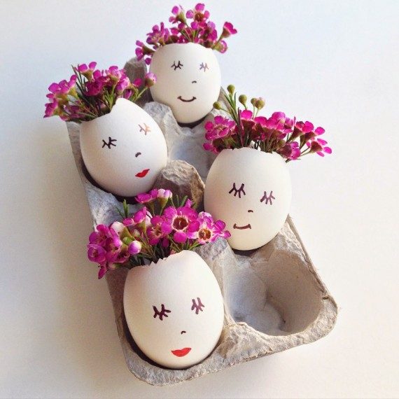 simple eggshell flower arrangements (1)