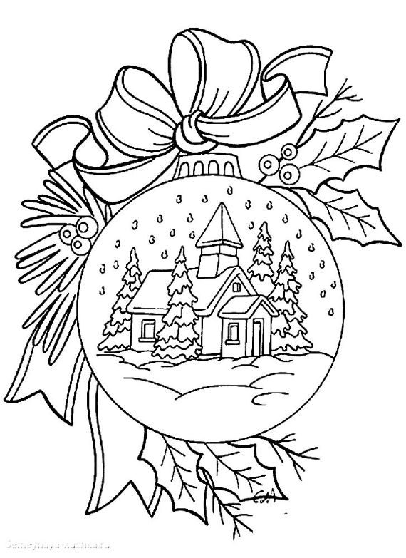 Christmas balls coloring pages 0