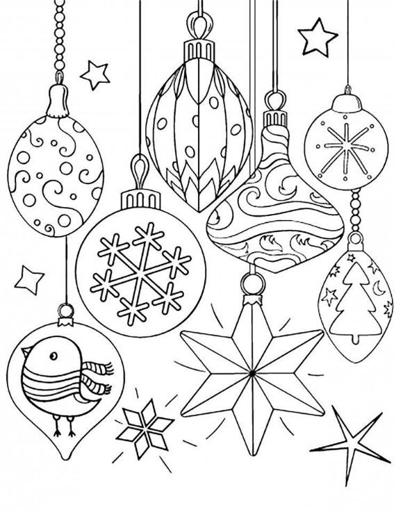 Christmas balls coloring pages -01