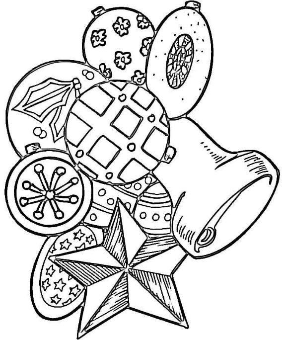 Christmas balls coloring pages -06
