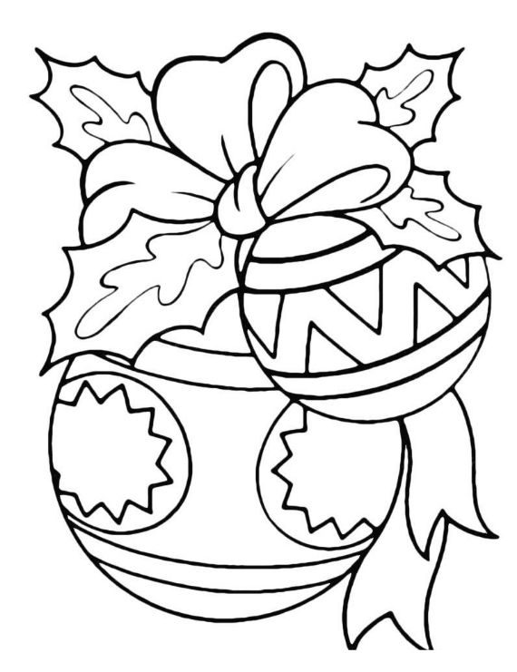 Christmas balls coloring pages –