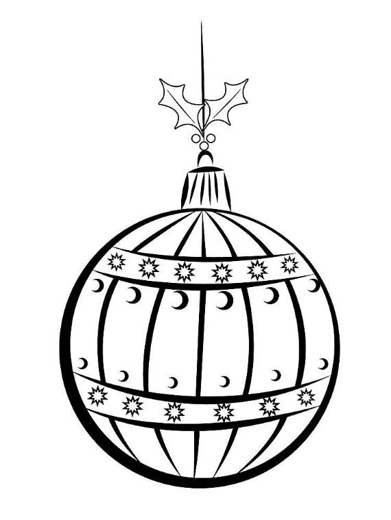 Christmas balls coloring pages -17