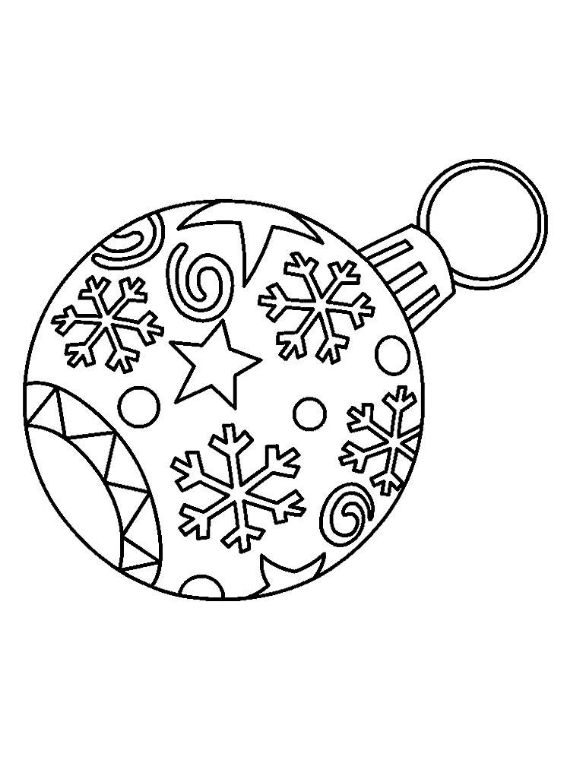 Christmas balls coloring pages -18