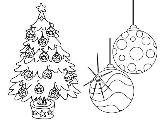 Christmas balls coloring pages -19