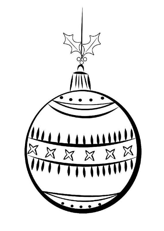Christmas balls coloring pages 2