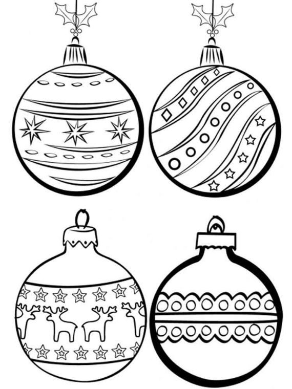 Christmas balls coloring pages -24