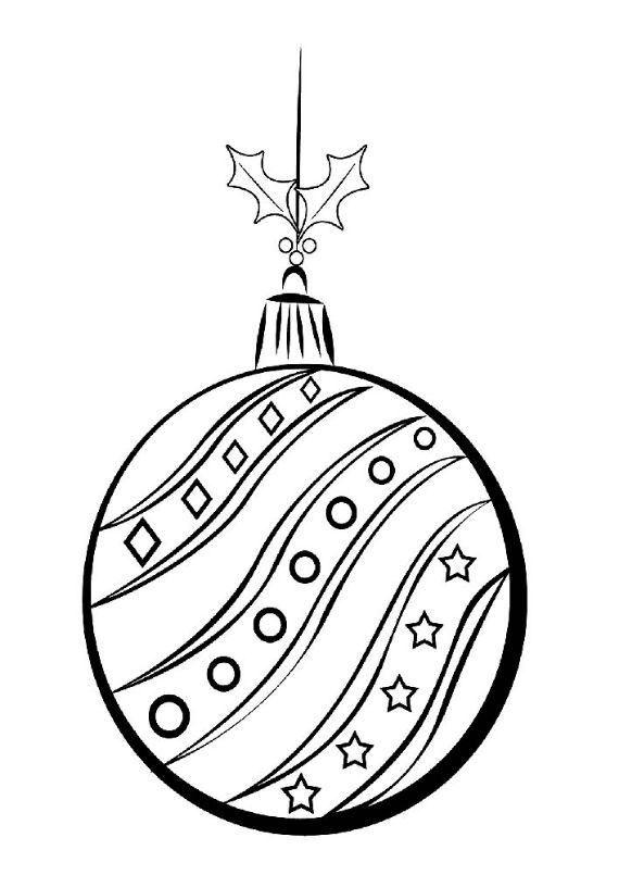 60 Christmas balls coloring pages - family holiday.net/guide to family ...