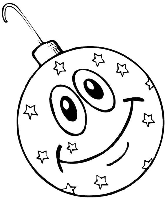 Christmas balls coloring pages -3