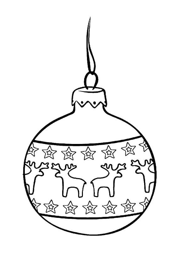 Christmas balls coloring pages 4