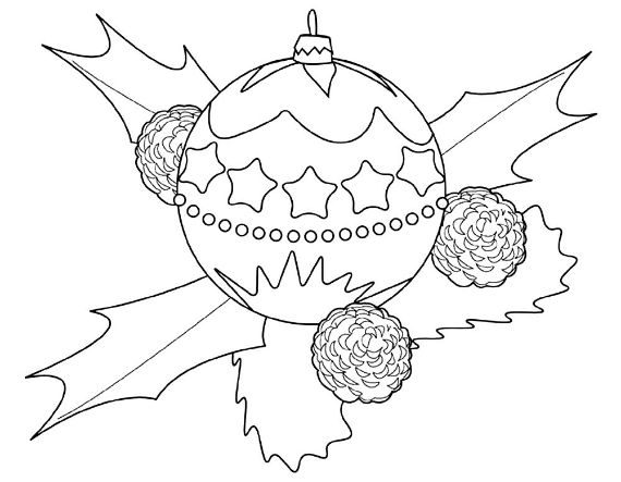Christmas balls coloring pages -5