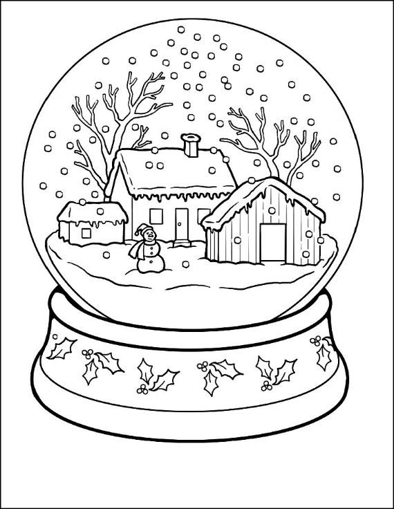 Christmas balls coloring pages -6