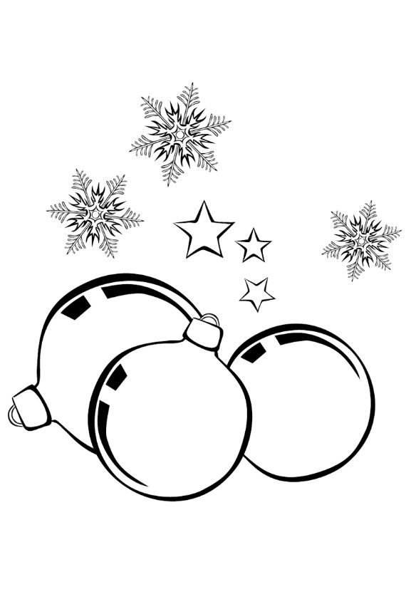 Christmas balls coloring pages -jpg