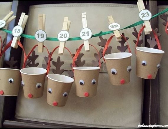 DIY ADVENT CALENDERS WITH CARDBOARD CUPS