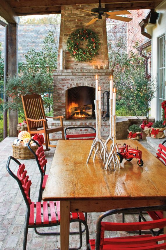 country chic Christmas decorations