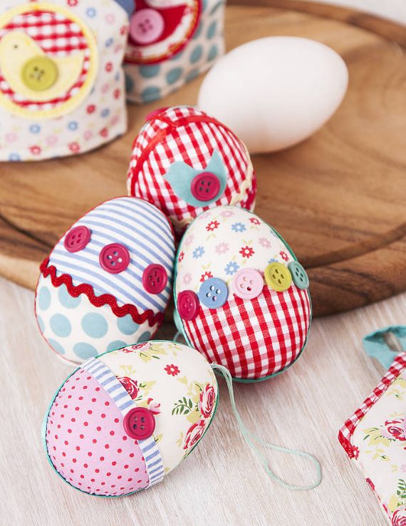 CUTE FABRIC-WRAPPED-EASTER-EGGS
