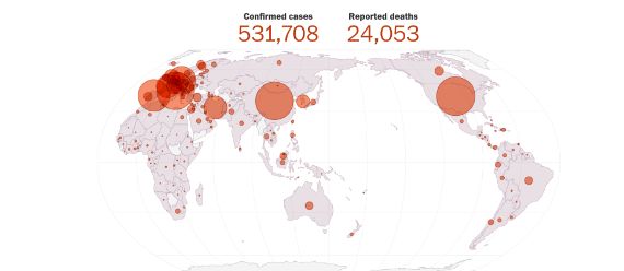 Mapping the spread of the coronavirus in the U.S and worldwide