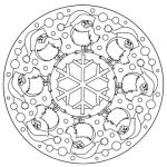 Christmas Mandala coloring page 3