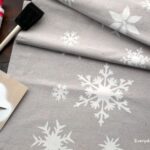 DIY-christmas-runner-snowflake-stenciled