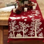 sleigh bell crewel embroidered table runner (1)