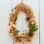 Easter Wreath Made Of Hay