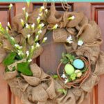 _easter burlap wreath