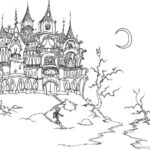 Halloween Coloring Pages Haunted House00002