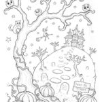 Halloween Coloring Pages Haunted House00007