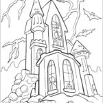 Halloween Coloring Pages Haunted House00009
