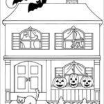 Halloween Coloring Pages Haunted House00010